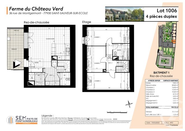 Appartement F4 à vendre - 4 pièces - 102.1 m2 - ST SAUVEUR SUR ECOLE - 77 - ILE-DE-FRANCE - Century 21 Domaine Du Parc